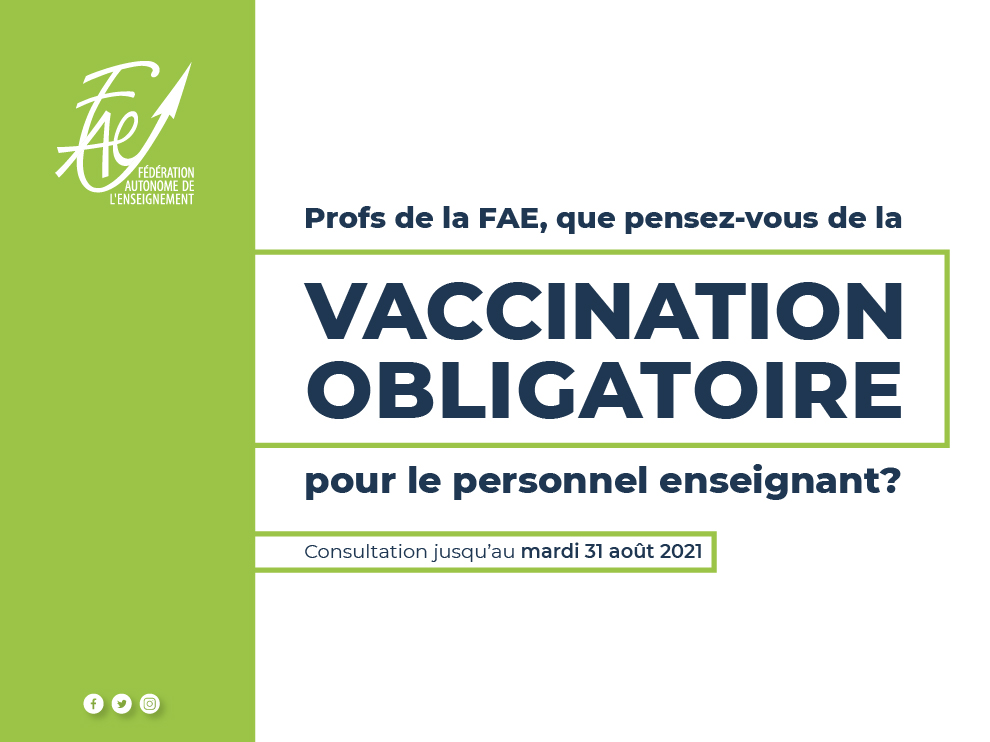 FAE: Consultation sur la vaccination obligatoire