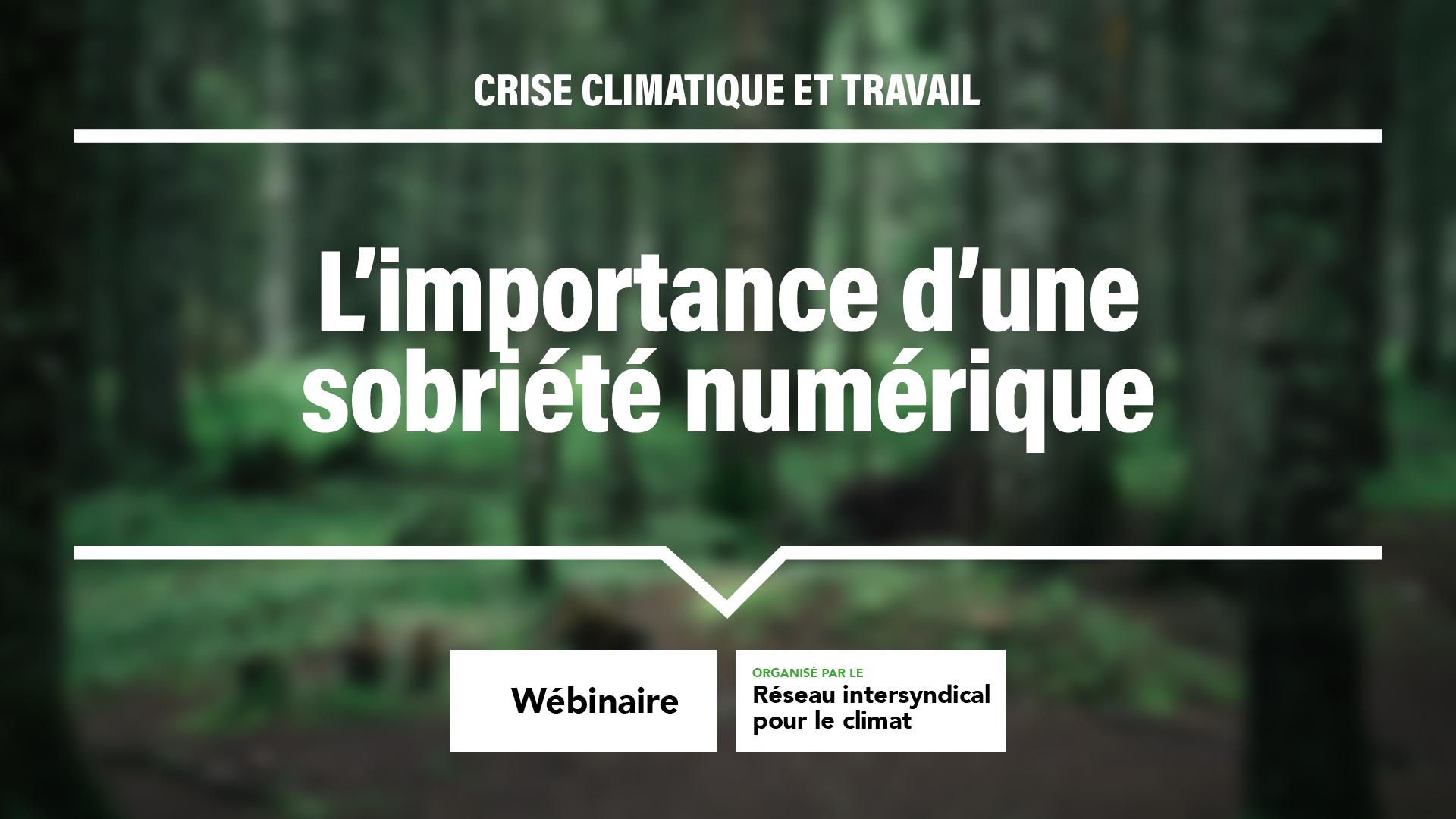 Webinaire sur la sobriété numérique